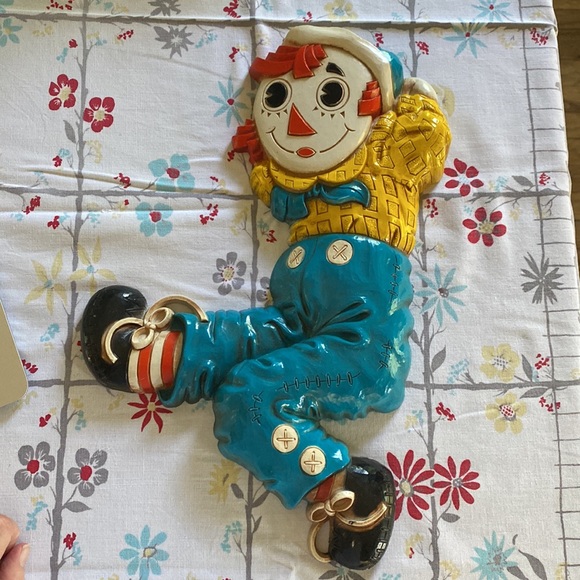 Vintage 1977 Bobbs Merrill Raggedy Andy Wall Plaque - Picture 4 of 4